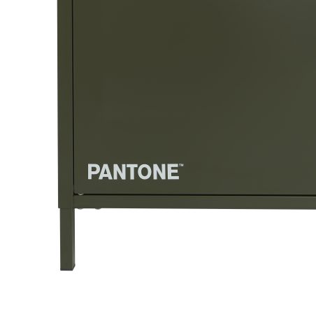 Buffet PANTONE 3 portes métal vert olive 160cm
