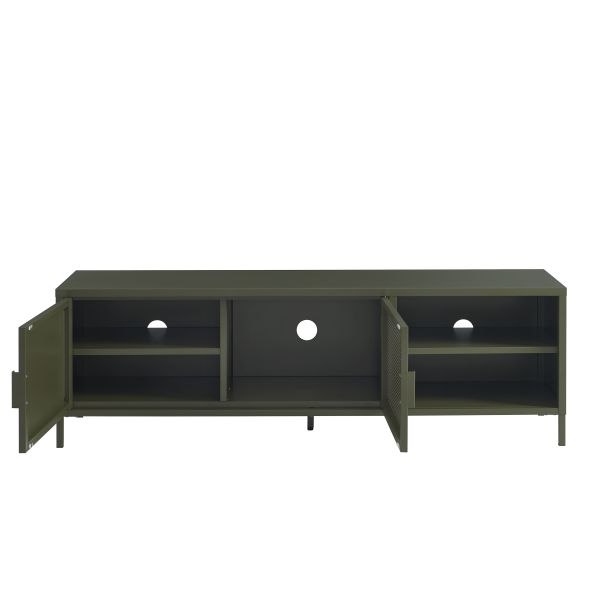 Meuble TV PANTONE métal vert olive 160cm