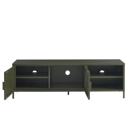 Meuble TV PANTONE métal vert olive 160cm