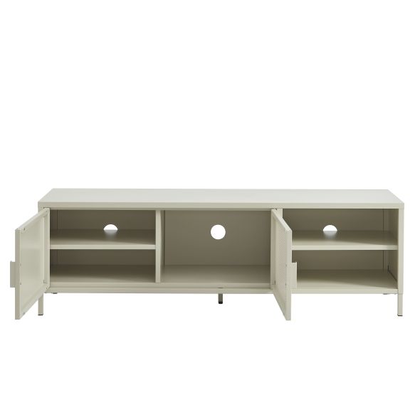 Meuble TV PANTONE métal beige sable 160cm