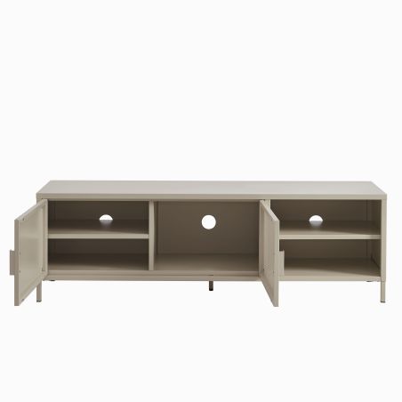 Meuble TV PANTONE métal taupe 160cm