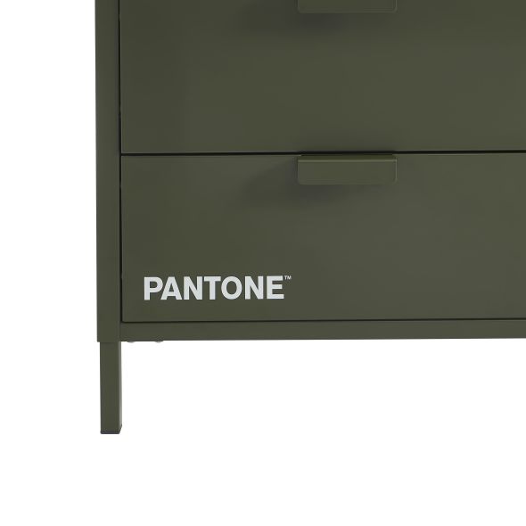 Meuble TV PANTONE métal vert olive 200cm