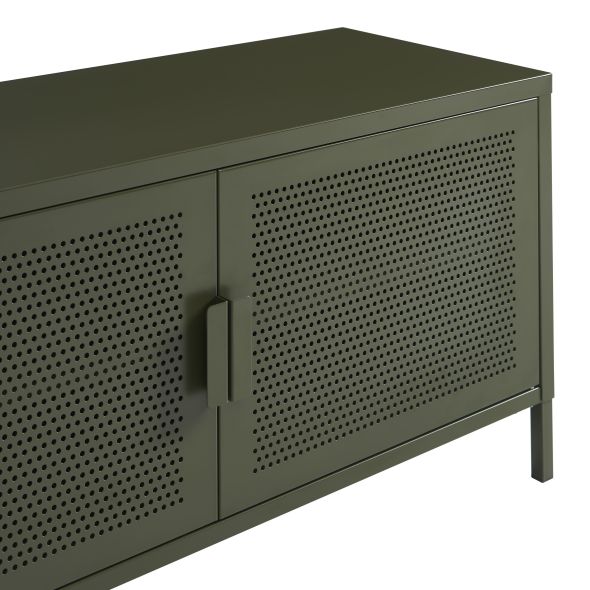 Meuble TV PANTONE métal vert olive 200cm