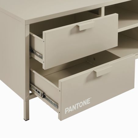 Meuble TV PANTONE métal taupe 200cm