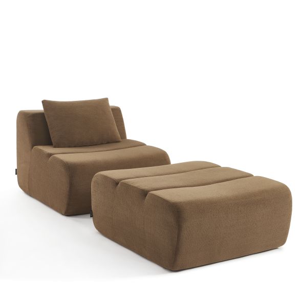 Chauffeuse PANTONE 1 place tissu marron