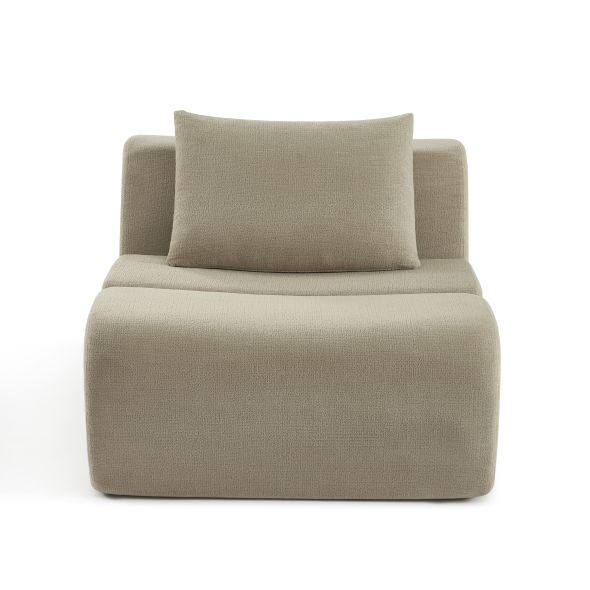 Chauffeuse PANTONE 1 place tissu taupe