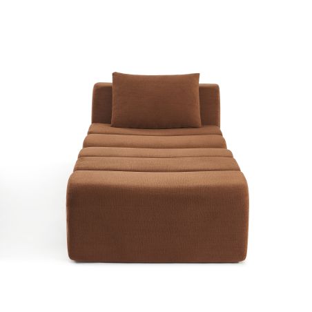 Chauffeuse PANTONE 1 place tissu terracotta