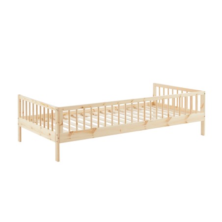 Lit enfant LOU pin massif 90x190 sommier inclus