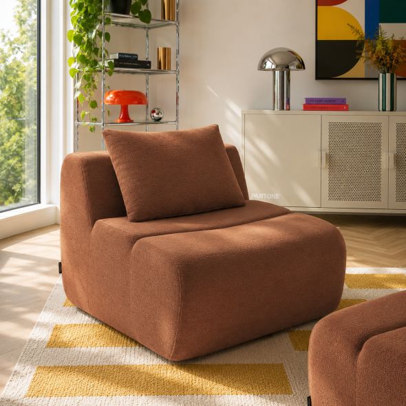 Chauffeuse PANTONE 1 place tissu terracotta