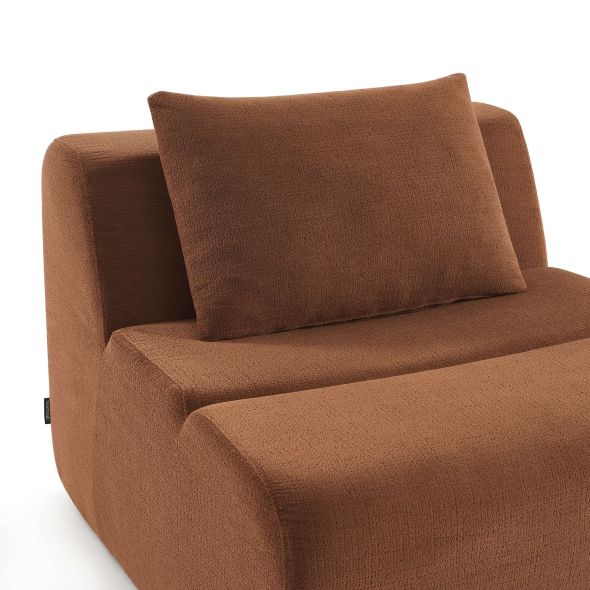 Chauffeuse PANTONE 1 place tissu terracotta