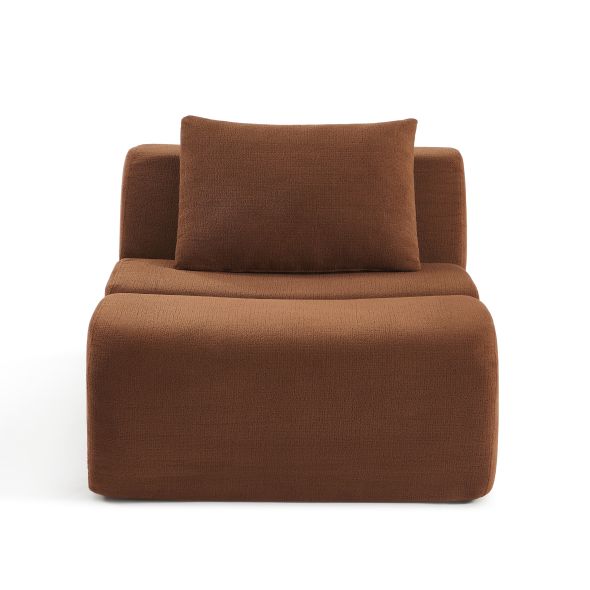 Chauffeuse PANTONE 1 place tissu terracotta