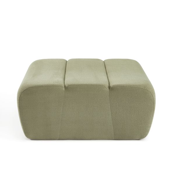 Pouf PANTONE 1 place tissu vert amande