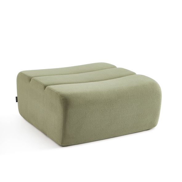 Pouf PANTONE 1 place tissu vert amande