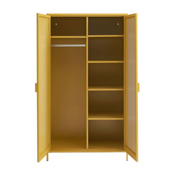 Armoire PANTONE métal jaune moutarde 2 portes