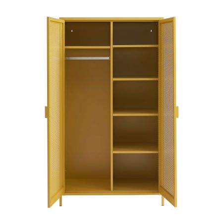 Armoire PANTONE métal jaune moutarde 2 portes