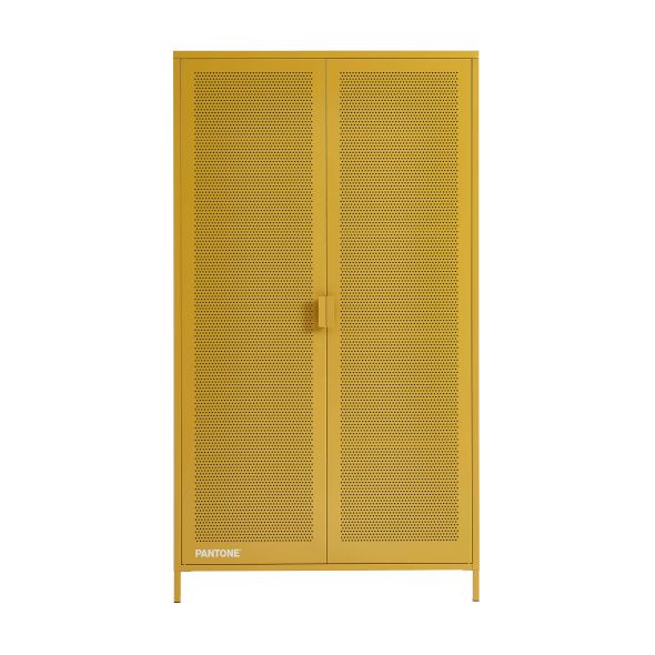 Armoire PANTONE métal jaune moutarde 2 portes