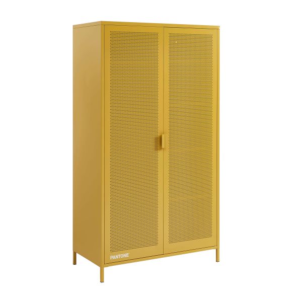 Armoire PANTONE métal jaune moutarde 2 portes