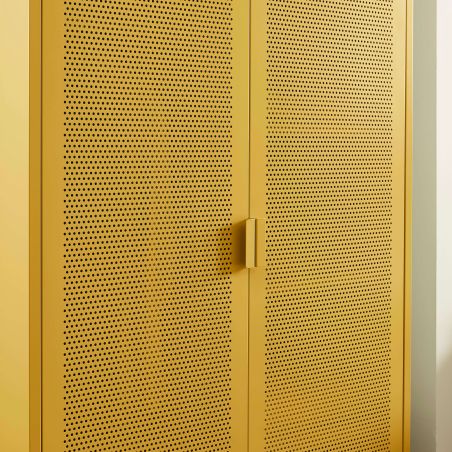 Armoire PANTONE métal jaune moutarde 2 portes