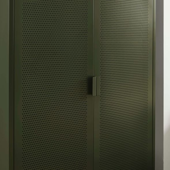 Armoire PANTONE métal vert olive 2 portes