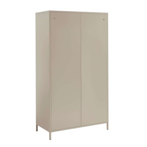 Armoire PANTONE métal taupe 2 portes