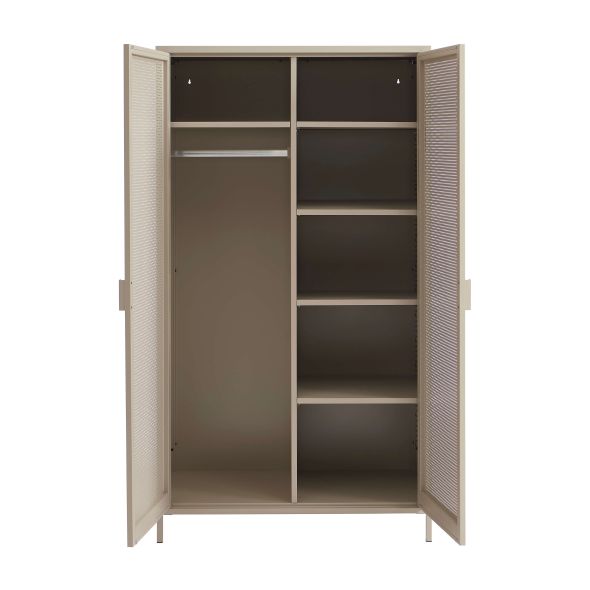 Armoire PANTONE métal taupe 2 portes