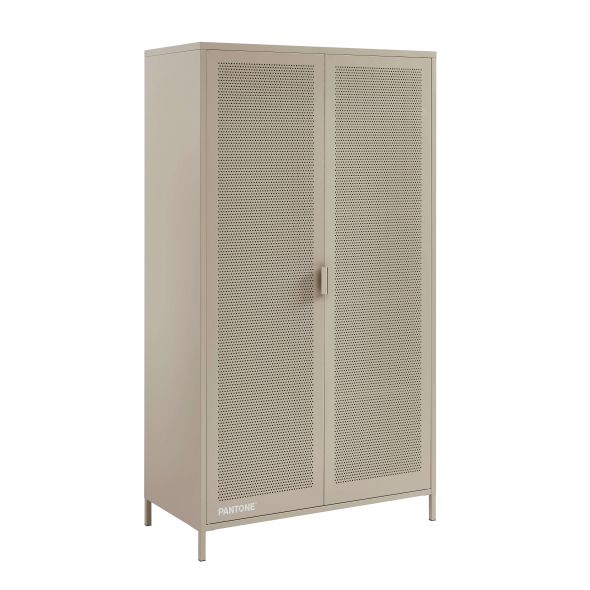 Armoire PANTONE métal taupe 2 portes