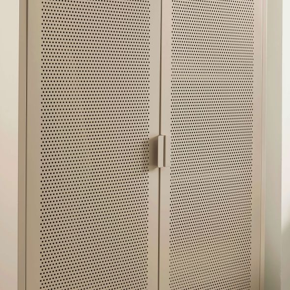 Armoire PANTONE métal taupe 2 portes