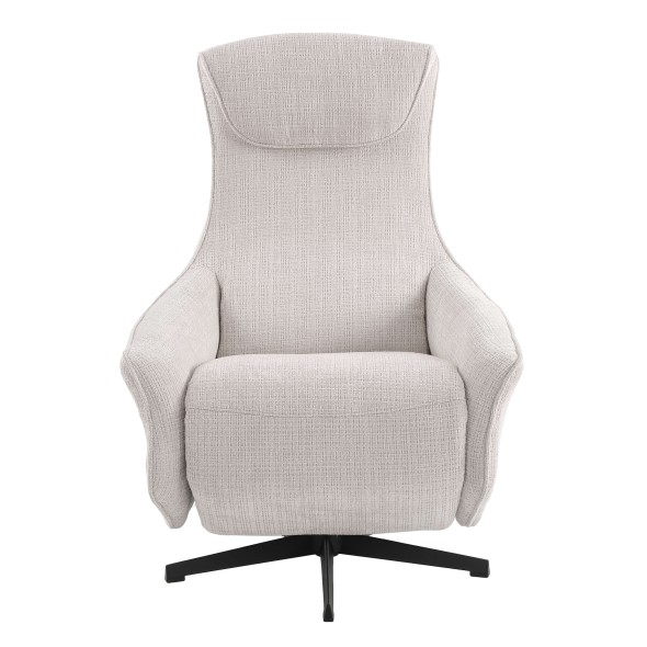 Fauteuil relax électrique rotatif COCHYRE 1 place tissu gris clair