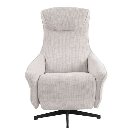 Fauteuil relax électrique rotatif COCHYRE 1 place tissu gris clair