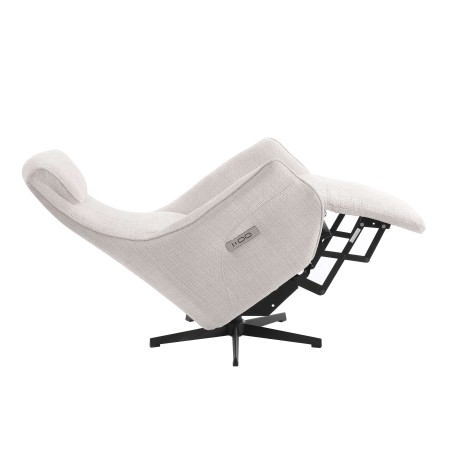 Fauteuil relax électrique rotatif COCHYRE 1 place tissu gris clair