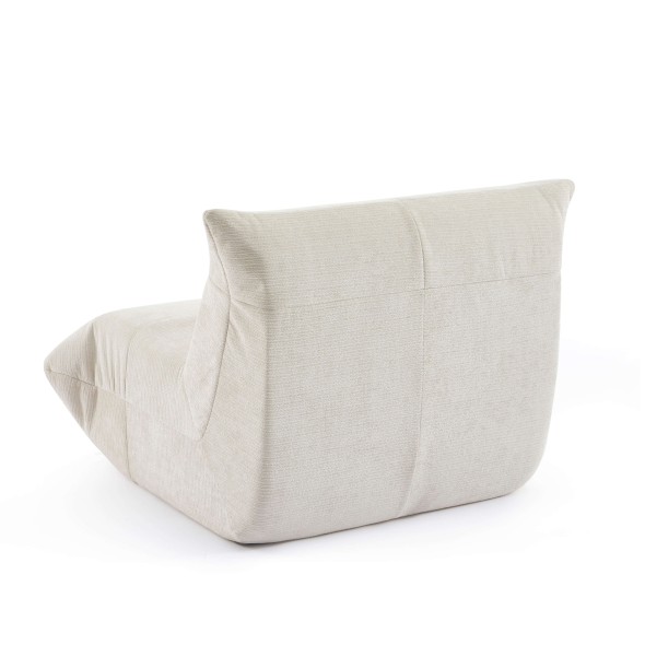 Fauteuil compressé KAIDO 1 place en mousse et tissu beige