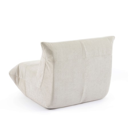 Fauteuil compressé KAIDO 1 place en mousse et tissu beige