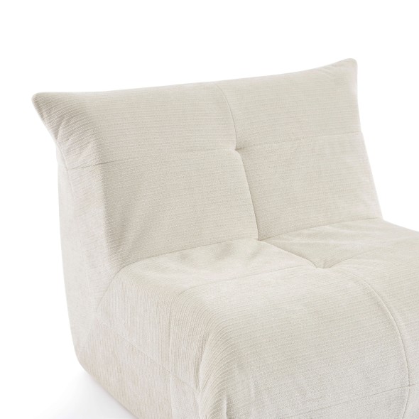 Fauteuil compressé KAIDO 1 place en mousse et tissu beige