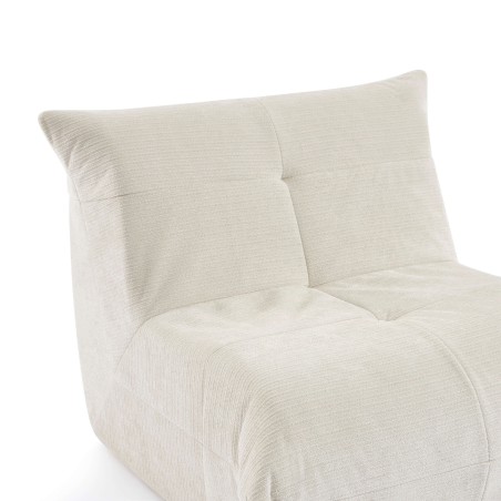 Fauteuil compressé KAIDO 1 place en mousse et tissu beige