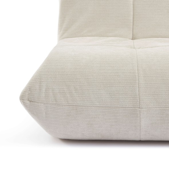 Fauteuil compressé KAIDO 1 place en mousse et tissu beige