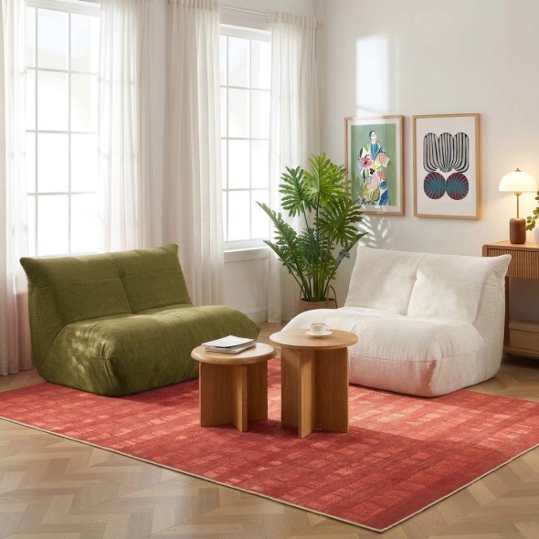 Fauteuil compressé KAIDO 1 place en mousse et tissu vert