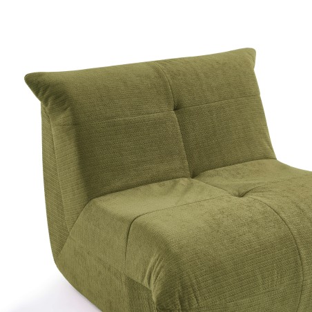Fauteuil compressé KAIDO 1 place en mousse et tissu vert
