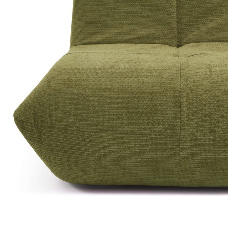 Fauteuil compressé KAIDO 1 place en mousse et tissu vert