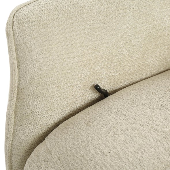 Fauteuil relax manuel rotatif RIGEL + repose-pieds 1 place tissu beige