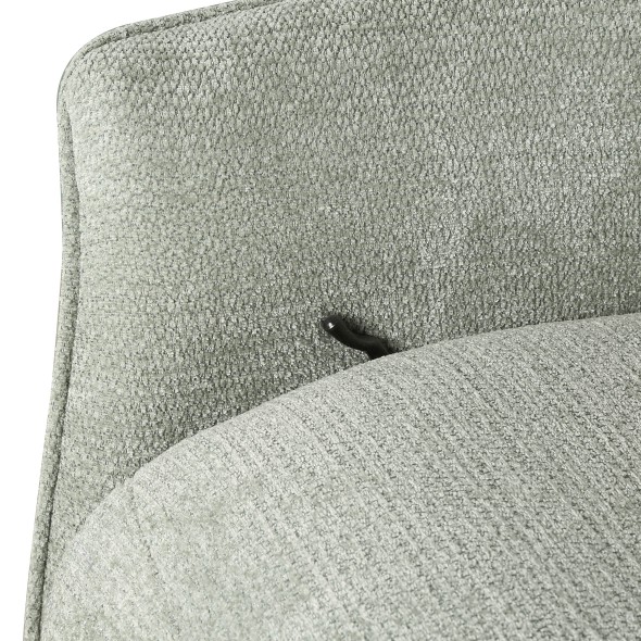 Fauteuil relax manuel rotatif RIGEL + repose-pieds 1 place tissu vert