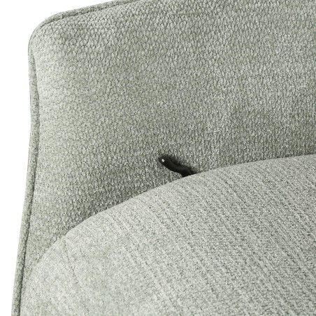 Fauteuil relax manuel rotatif RIGEL + repose-pieds 1 place tissu vert