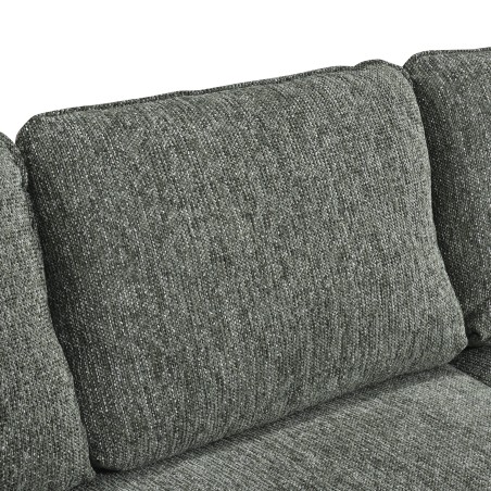 Canapé d'angle convertible et réversible LORMA 4 places tissu chenille tramé vert