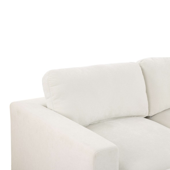 Canapé d'angle modulable MIZAR 4 places tissu beige