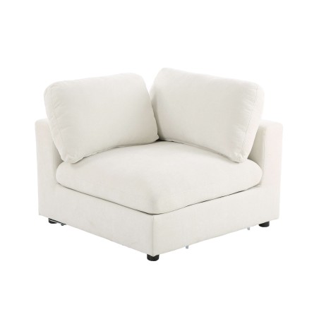 Canapé d'angle modulable MIZAR 4 places tissu beige