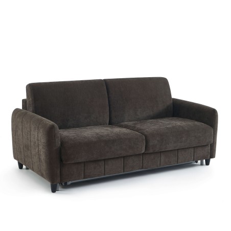 Canapé droit express ORNOA 3 places tissu anthracite