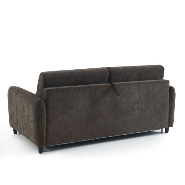 Canapé droit express ORNOA 3 places tissu anthracite
