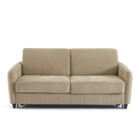 Canapé droit express ORNOA 3 places tissu taupe