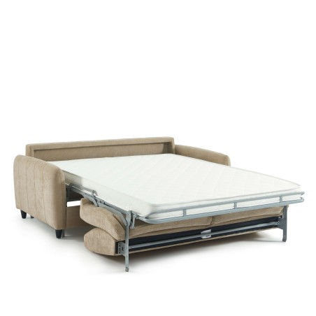 Canapé droit express ORNOA 3 places tissu taupe