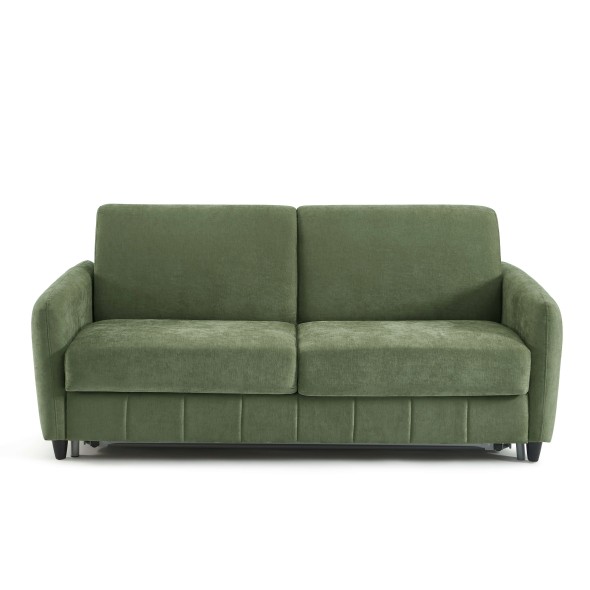 Canapé droit express ORNOA 3 places tissu vert