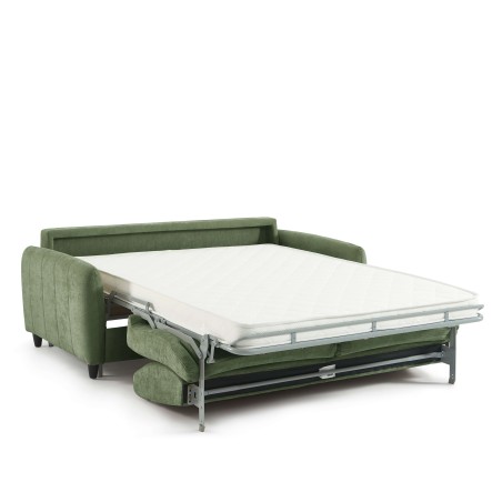 Canapé droit express ORNOA 3 places tissu vert